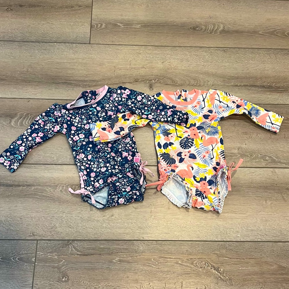 Two Ruffle Butts Swimsuits for baby 18-24 months